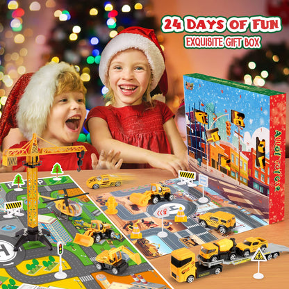 Adeokay Advent Calendar 2025 Kids, Toys for 3 4 5 6 Year Old Boy Christmas Countdown Calendar Gift Boy 3-6 Years Construction Toys for 3-6 Year Olds advent calendar for kids