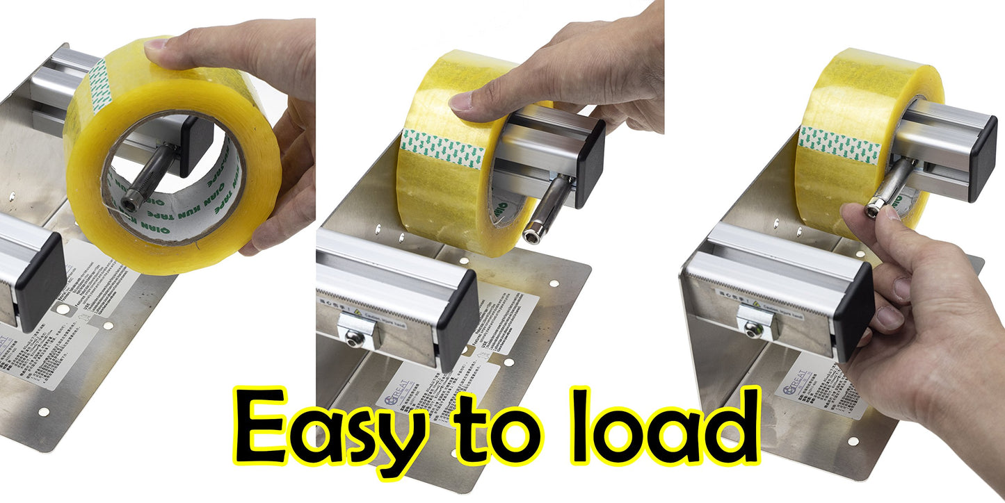 LDS Industry Tape and Label Dispenser, tabletop/wall mount tape dispenser, large tabletop dispenser, stainless steel frame with 2" / 3" suction cup, TTD-01