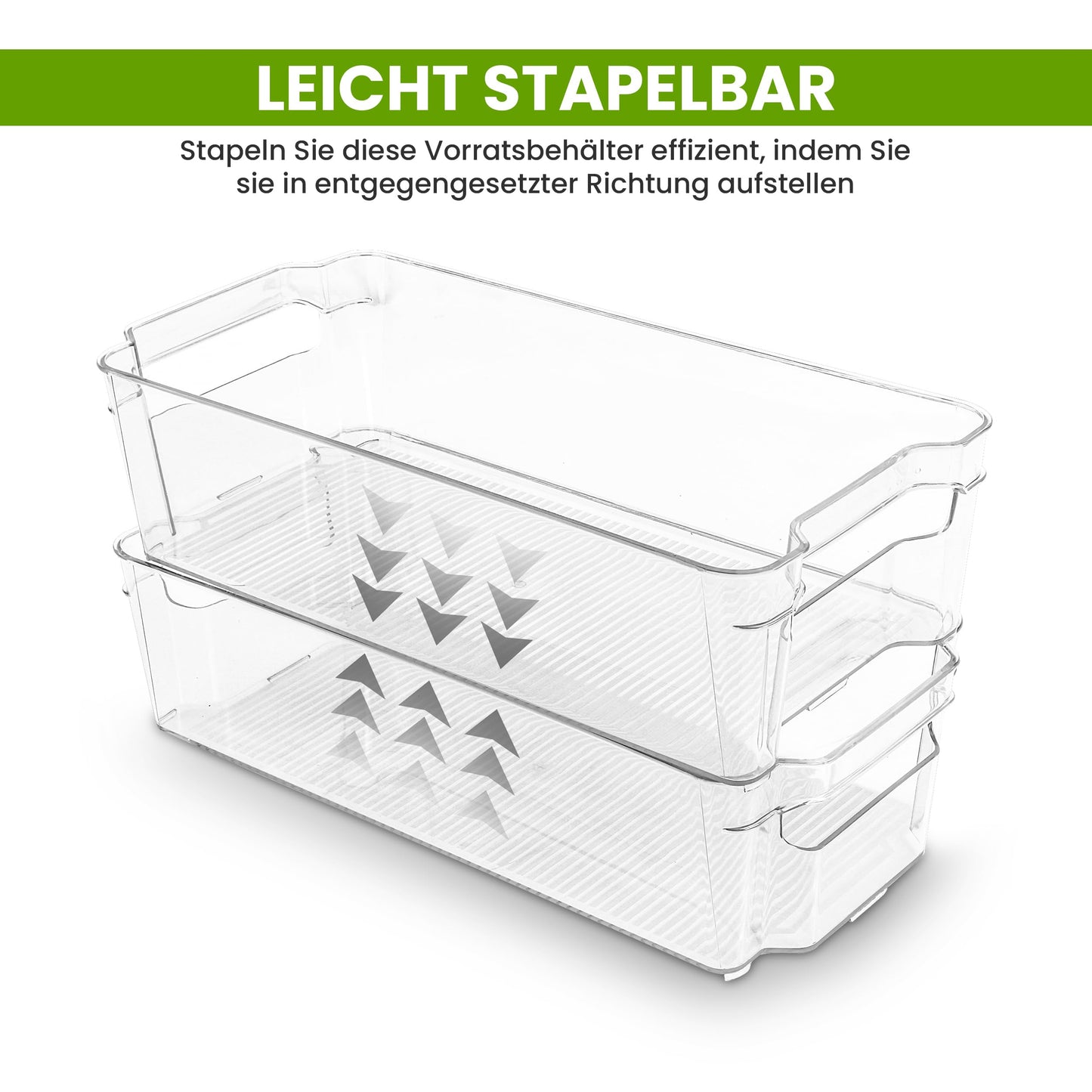 KICHLY high-quality refrigerator organizer set for drawers - set of 8 stackable storage containers for vegetable drawer, kitchen cabinet, shelves, cosmetics, office supplies, tools - BPA-free.