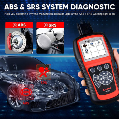 Autel AutoLink AL619 OBD2 Scanner, Car ABS/SRS Diagnostic Tool, Reset ABS Airbag Warning Lights, OBDII Function with Live Data, Ready Test, Advanced from ML619/ML519/AL519.