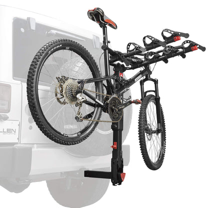Allen Sports Premier 4-Bike Rack for 2-Inch Hitch with Spare Tire, Model 400QR, Black