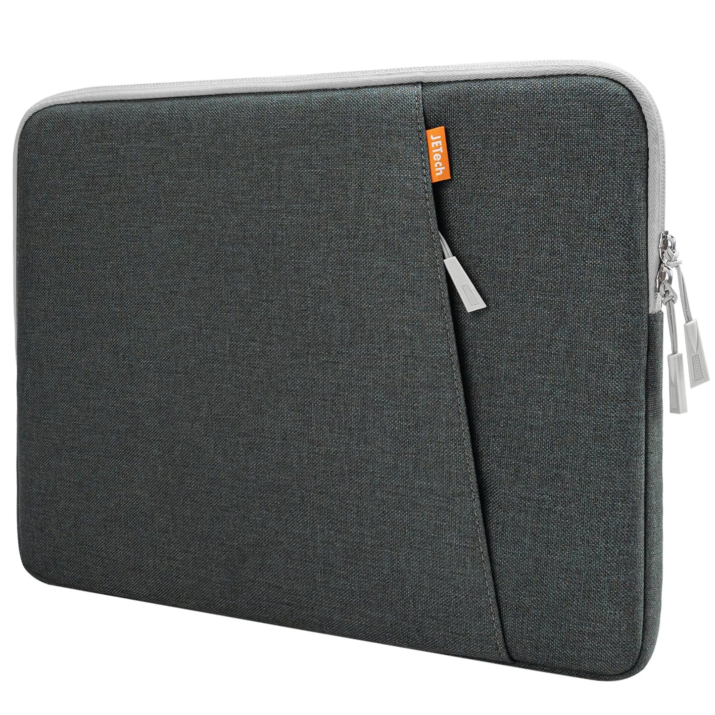 JETech Laptop Sleeve for 13.3-inch MacBook Air/Pro, 14-inch MacBook Pro 2021 M1, 13-13.6 inch Notebook, waterproof, shockproof, Bag with Pocket (Dark Gray)