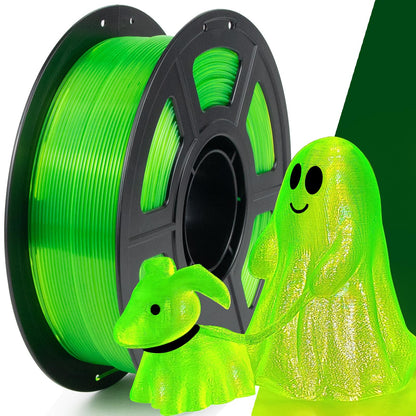 IEMAI PETG Filament 1.75mm, Transparent PETG Fluorescent Green 1Kg, High Speed 3D Printer Filament, Dimensional Accuracy +/- 0.02mm, Suitable for printing lampshades decorations