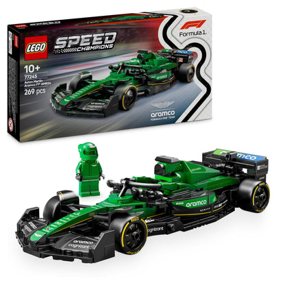 LEGO Speed Champions Aston Martin Aramco F1 AMR24 race car - toy with Formula 1 minifigure to collect - buildable model car for boys and girls aged 10 and up and adult motorsport fans 77245