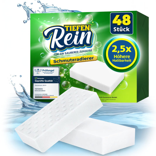 2.5X longer lifespan | Magic Eraser PRO 48 Pack - New: Eraser sponge | Extra durable magic sponge | Magic Eraser sponge removes dirt on walls, shoes, in the kitchen, and bathroom