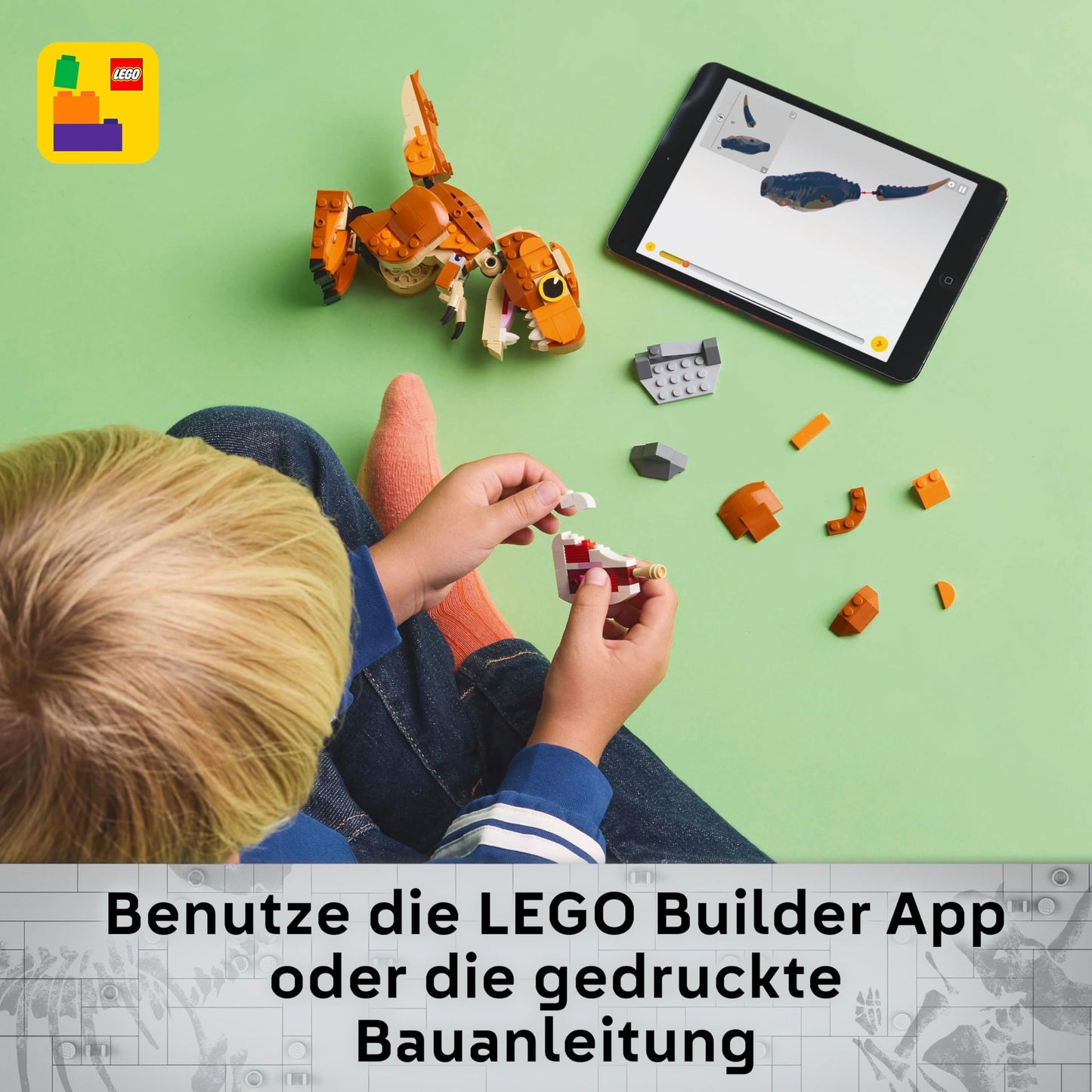 LEGO Jurassic World T.Rex: Dino build toy for boys and girls 7+, set with movable mouth, head, and tail 76967, gift for kids.