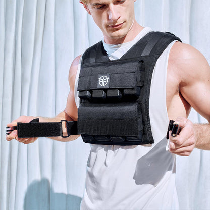 Eric Flag Weighted Vest 20kg or 10kg - Adjustable Weighted Vest for CrossFit, Strength Training, Calisthenics, and Gym, Comfortable Weighted Vest with Removable Metal Weights, Women & Men