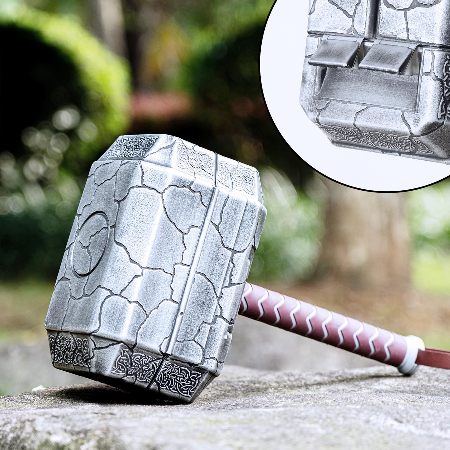SHDITHOTV Thor Hammer Tool Set, Multifunctional Hammer Toolbox, Excellent Novelty Gift for Men, Silver