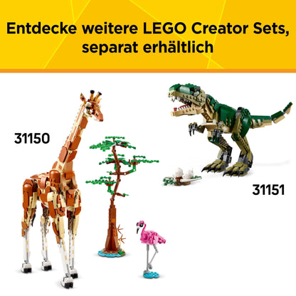 LEGO Creator 3in1 Green Dragon - Toy - Rebuildable into Toy Sea Serpent or Phoenix Figure - Animal Building Toy for Kids - Birthday Gift for Boys and Girls 9+ years 31161