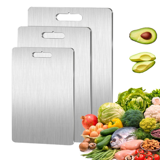 1 piece Cutting Board, Titanium cutting board, Stainless Steel Cutting Board, Cutting Board, Large, Medium, and Small, Chopping Board, Kitchen Board, Easy to clean (L- 46 * 30CM)