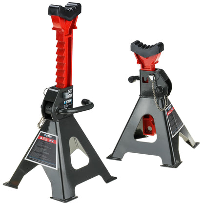 2X Jack stands with rubber - 3T support stands - Height adjustable from 295 mm to 425 mm - Jack stand base - Car stands for vehicles - Support foot