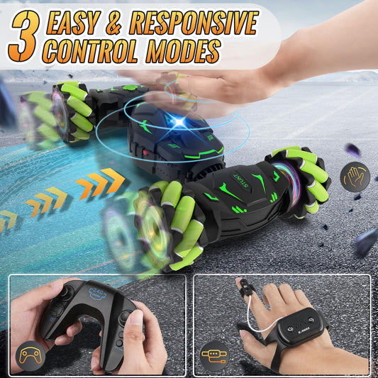Pristar Remote Control Car 1:14 RC Drift Toy 2.4GHz 360 Rotation Handheld Stunt Drift 4WD Remote Control Car with Hand Control Gift for Boys Kids from 5 6 8 9 10 years old