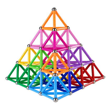 204 Piece Magnetic Building Blocks, Toy, Magnet Learning Toy, Magnet Blocks, Stacking Toy Set for Kids and Adults, Non-toxic Building Toy, 3D Puzzle with Storage Bag