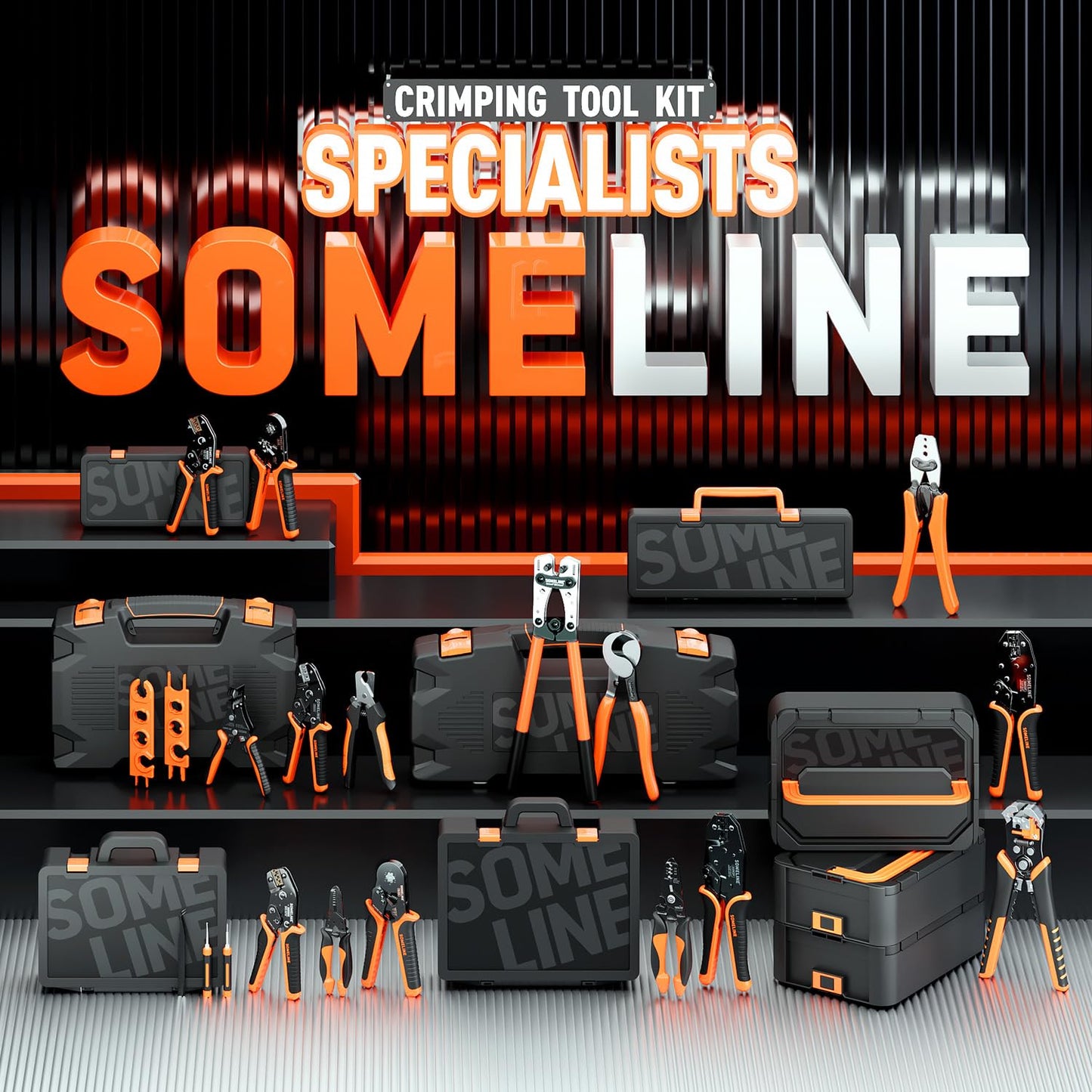 SOMELINE Crimping Tool Terminal Set, 26 Types [0.34-6mm²], Terminal Tool Set, Terminal Crimping Tool, for Cable Terminals Crimping, Premium Crimping Tools, Crimp Tool, Press Tool, Terminal Tool Set