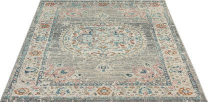 The Palma carpet - versatile indoor & outdoor rug, modern design, living room, weatherproof & UV resistant, durable and easy to clean, balcony, conservatory, Grey-Orient, 140 x 200 cm.
