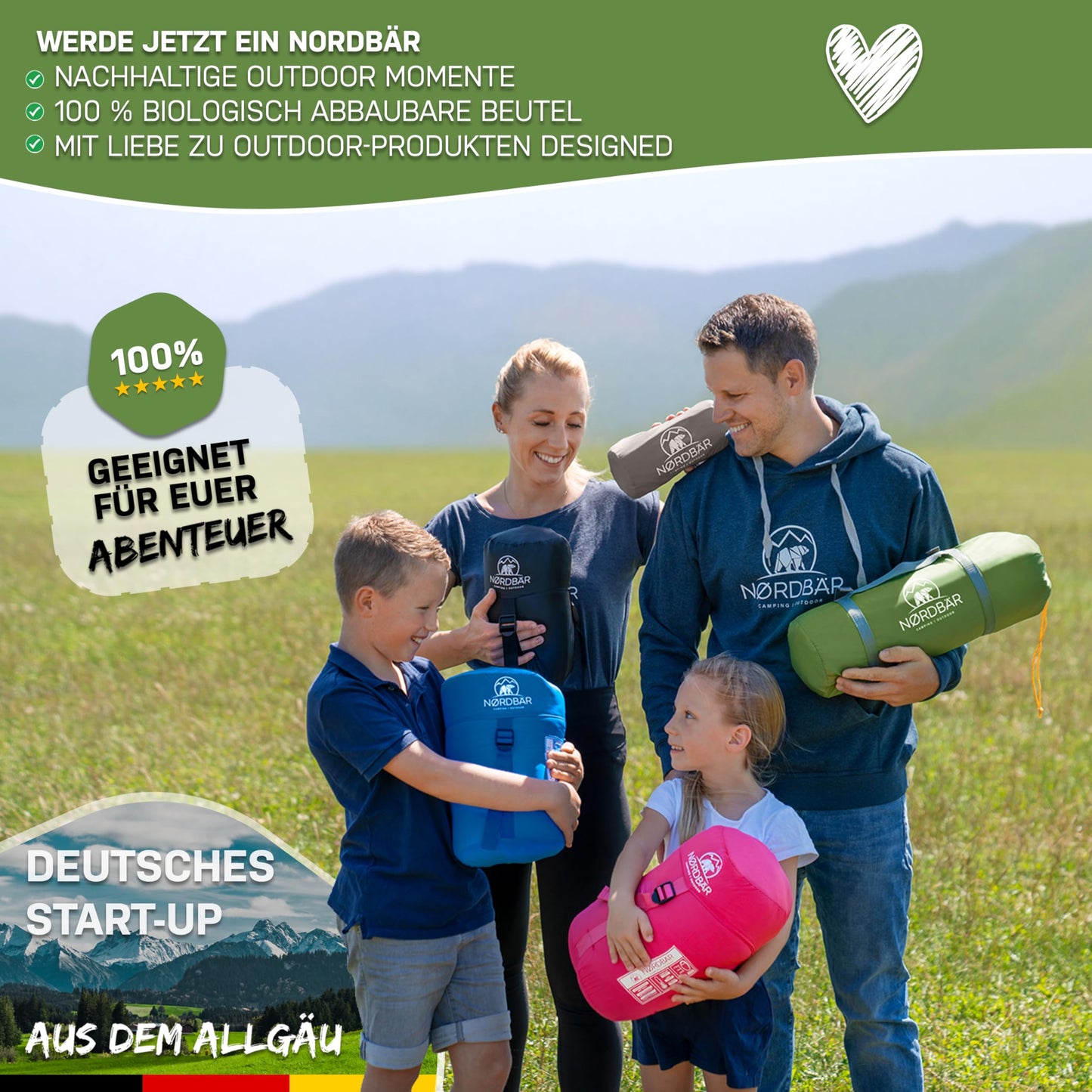 NORDBAER® Sleeping Bag 3 Seasons & Summer Ultralight [750g/1500g] | Camping Mummy Sleeping Bag | compact size [100GSM/300GMS] | Outdoor Travel Hostel Sleeping Bag | Summer Sleeping Bag