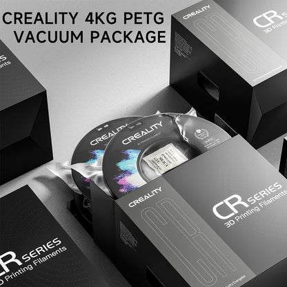 Creality PETG Filament 1.75mm, High Precision, Strong Toughness, Odorless, Better Flow, 2kg 3D Printer Filament, 1.75mm Accuracy +/- 0.03mm, PETG White 4 Pack.