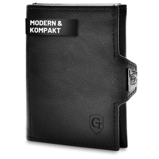 GenTo - Slim wallet with coin pocket & RFID NFC protection - Mini wallet - thin slim card holder money clip credit card holder men & women - includes gift box