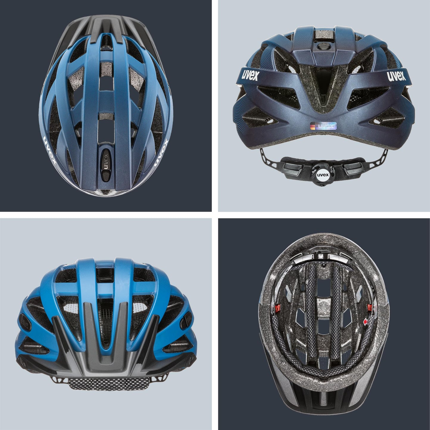 uvex i-vo cc - Lightweight all-round helmet for women and men - customizable size adjustment - can be upgraded with LED light - deep Space matte - 52-57 cm