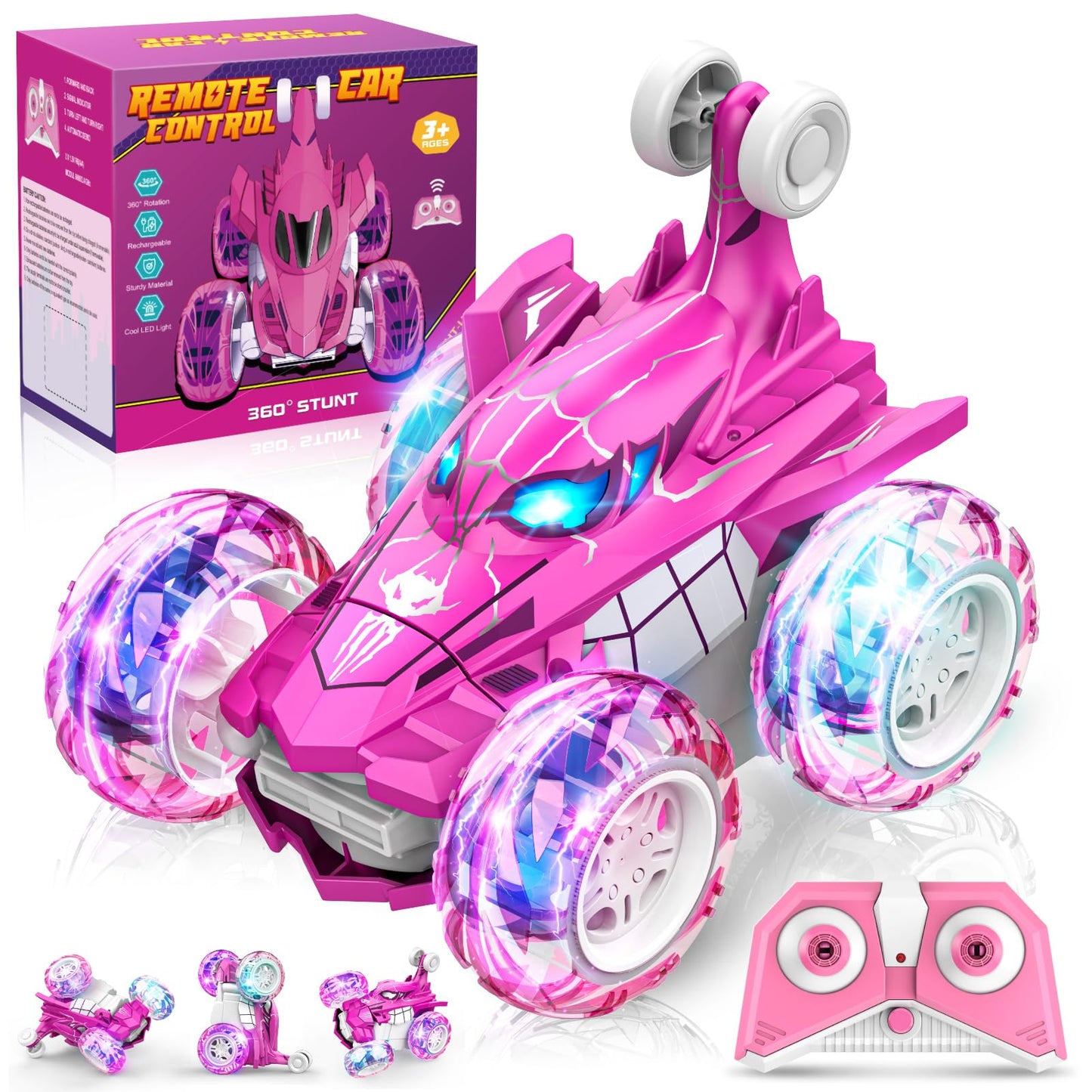 Dreamlandia remote control car for ages 3-9, gift for girls 3-10 years old. RC car monster truck game for ages 3-6. Easter gifts for kids.