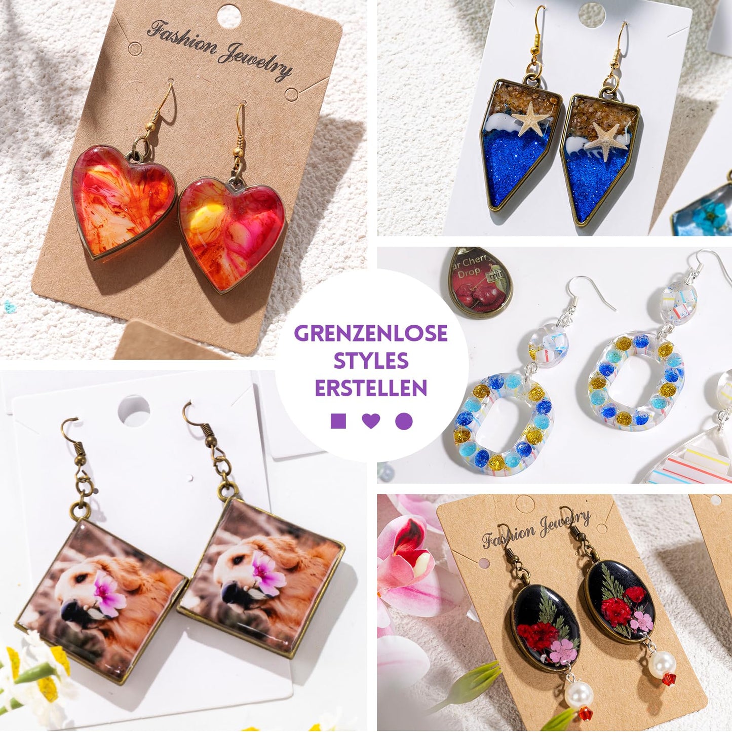 LET'S RESIN UV Resin Set with UV Lamp, 153Pcs UV Glue with Lamp Set, UV Resin Set for keychains, jewelry