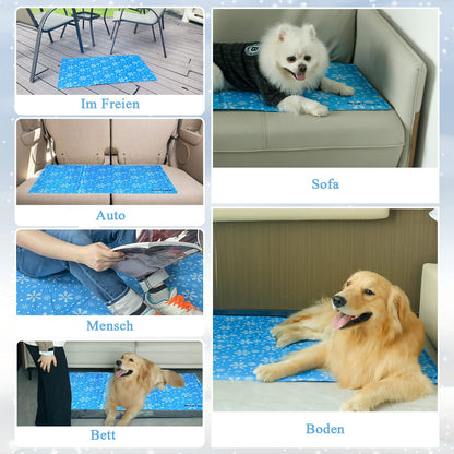 Nepfaivy Cooling Mat for Dogs and Cats Large - 120x80cm Cooling Blanket for Dogs Self Cooling with Non-toxic Gel, Dog Cooling Mat Cat Cool Gel Pad for Large Pets or Humans