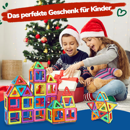 Magnetic building blocks, magnetic toys for kids, magnetic building blocks educational toy birthday preschool kids toddlers boys girls 3 years and up (48pcs Magnetic Tiles)