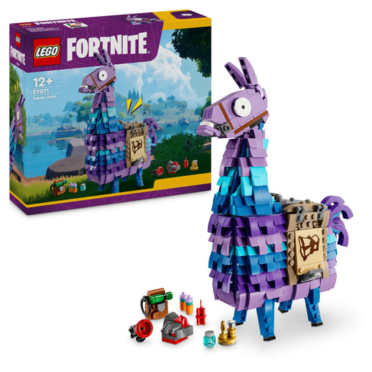 LEGO Fortnite Supply Llama Toy - Buildable & Collectible Figure from Video Game - Includes accessories like Slurp Juice - Gaming Playset - Gamer Gift for Boys, Girls, and Teens 12+ - 77071