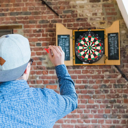 Esjay 45.7cm Magnetic Dartboard Set, safe dart game for kids ages 8+, perfect indoor & outdoor toy gift, includes 12 darts, double-sided dartboard.