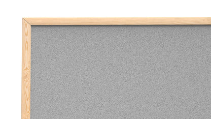 ALLboards light grey pin board with wooden frame 90x60cm cork board cork board pin board cork grey surface