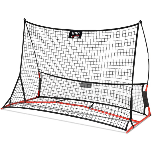 A11N 2-in-1 Football Training Tool - 2.1m x 1.5m portable football rebounder, double-sided for team or solo football training.