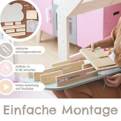 Milula Studios Tonie Shelf Cloud Large for 55 Tonies, for Toniebox & Tonie Audio Figures, Girls & Boys, Storage, Figures, Tonie Shelf