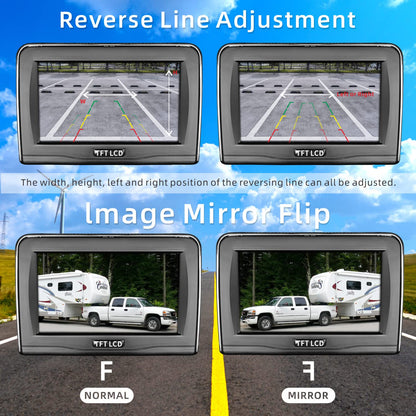 MHCABSR WiFi Wireless Magnetic Hitch Camera Backup with 4.3 Inch LCD Monitor Display Rear View for Gooseneck Horse Trailer Boat RV Camper Car
