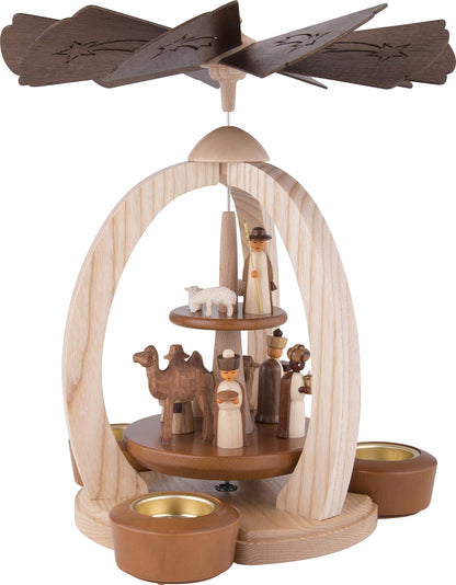 2-story Christmas pyramid Christ's birth Exclusive - 28 cm - 100% Erzgebirge Pyramid