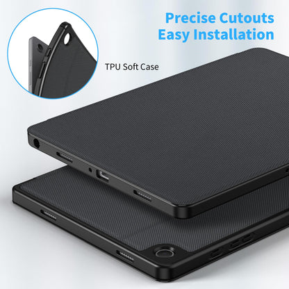 EasyAcc case book cover for Samsung Galaxy Tab A9 Plus/A9+ 11 inch 2023 with S Pen holder, slim folio stand tablet case, multi-angle viewing, black