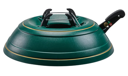 KRINNER® Christmas tree stand Vario Classic Green incl. foot pedal and single cable technology Water fillable for tree heights up to 2.6m 94001
