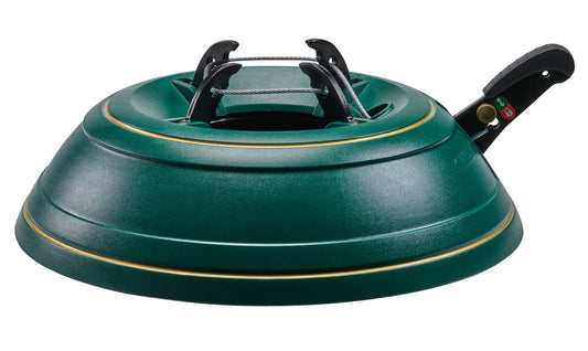 KRINNER® Christmas tree stand Vario Classic Green incl. foot pedal and single cable technology Water fillable for tree heights up to 2.6m 94001