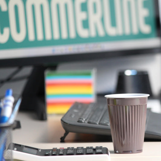 Commerline thermal cup brown-white 180 ml | 3000 pieces Disposable vending cup Disposable thermal cup Hot drink cup | Plastic cup Compatible with vending machines Drinking cup for machines 0.18l