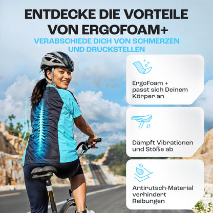 BYVITA bike saddle - with ErgoFoam+ for maximum riding comfort. Ergonomic bike saddle for men & women. Comfortable for both men and women (City).