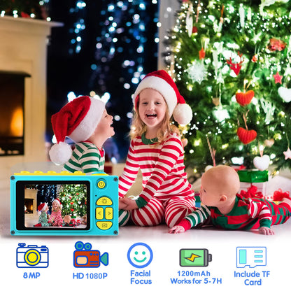 ShinePick Camera for Kids, 2" LCD Display 1080P HD Kids Camera with 32GB TF Card, Waterproof Children's Camera for Boys and Girls (Blue)