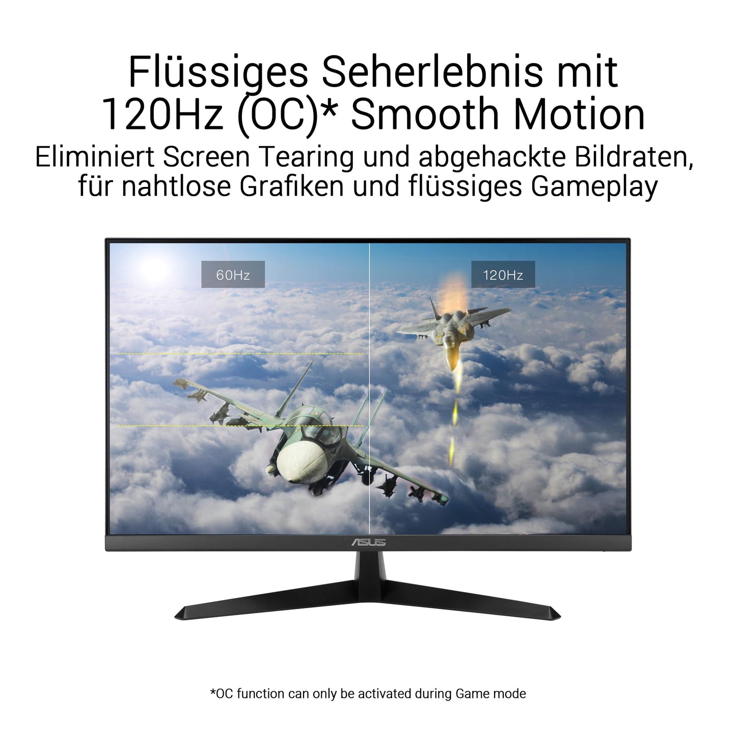 ASUS Eye Care VY279HGR - 27 inch Full HD Monitor - 120 Hz, 1ms MPRT, AdaptiveSync, GameFast Input - IPS Panel, Vesa 100x100, 16:9, 1920x1080, HDMI, D-Sub