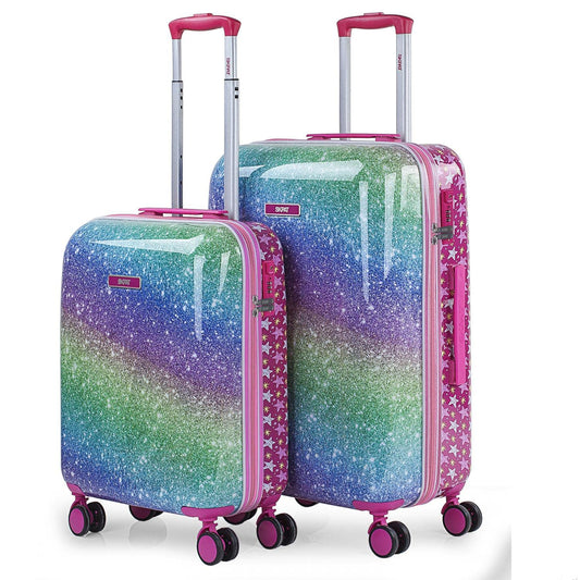 SKPAT - Hard shell suitcase made of polycarbonate for children - Children's suitcase for girls - Children's suitcase with integrated combination lock - 4-wheel children's travel suitcase - Durable children's trolley, fuchsia