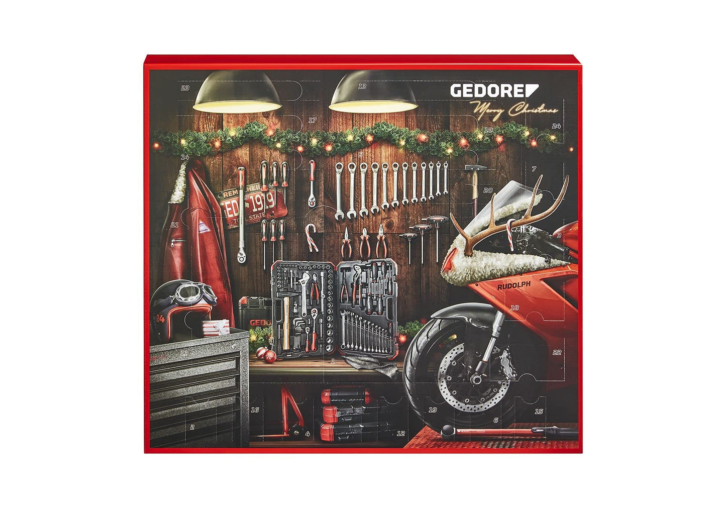 Gedore Red Advent Calendar 2022, 42 pieces, tool calendar for men, men's gift, R49002042.