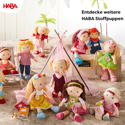 HABA Fabric Doll Annelie - Soft doll with hair for styling - With interchangeable clothing - From 18 months - 30 cm - Washable - 1302108001