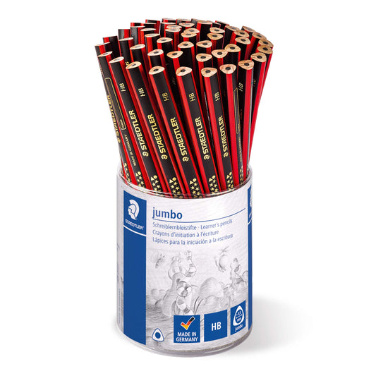 STAEDTLER 1285-2KP50 Noris Club Jumbo Writing pencil, hardness grade HB, case with 50 pieces.