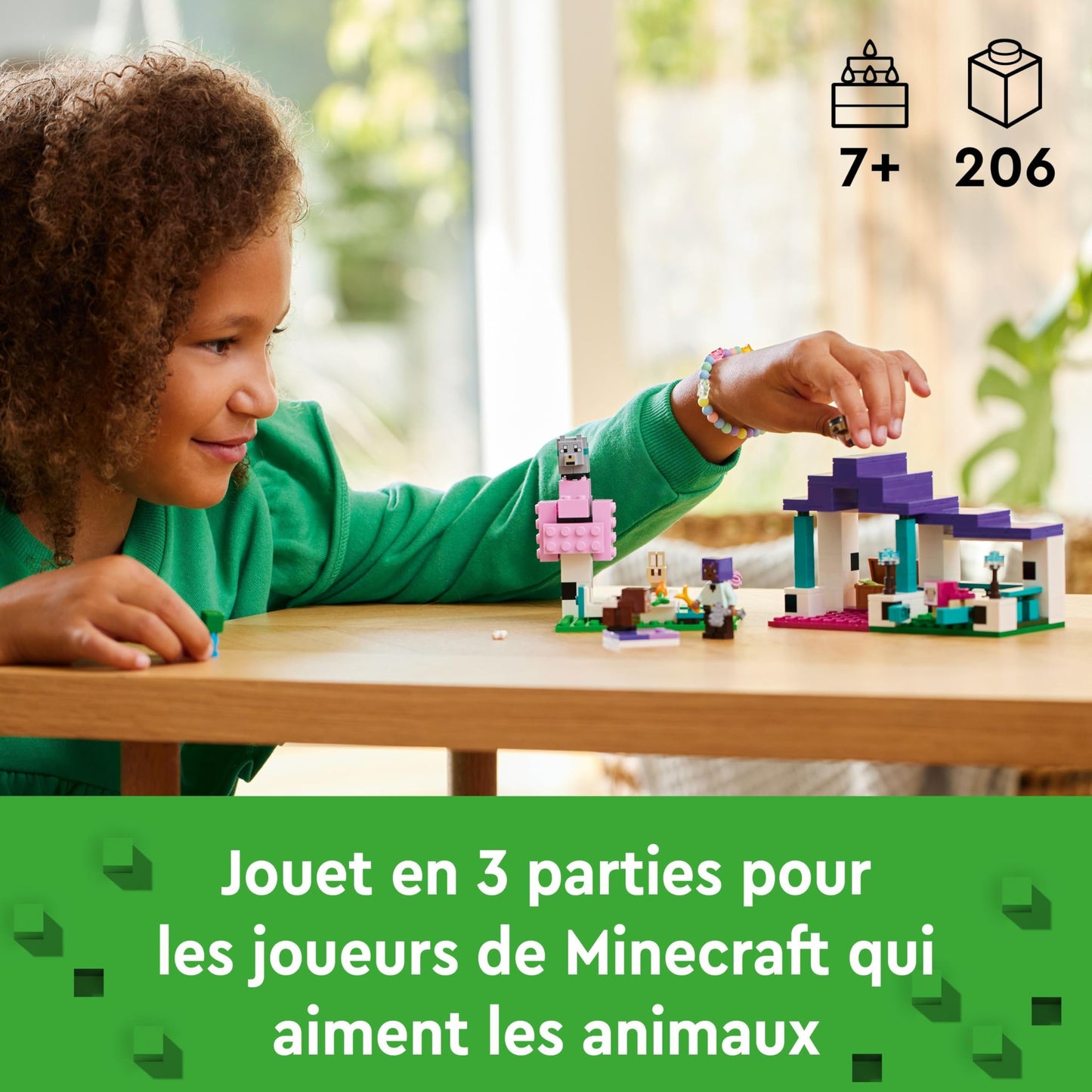 LEGO Minecraft The Frog House, toy house with figures including Zombie & Minecraft The Animal Shelter, toy with many animal figures