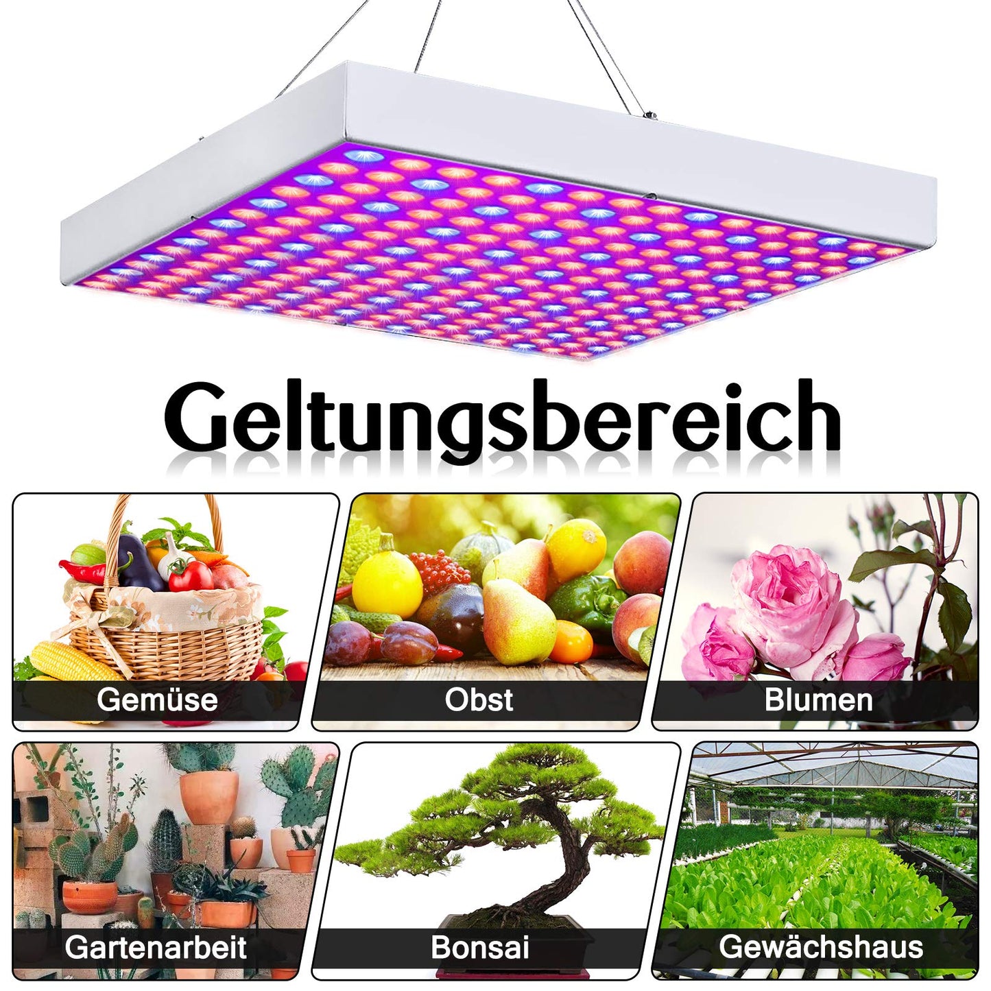 YRHome 45W LED Plant Lamp 225 LEDs Red&Blue Plant Indoor Garden Grow Light Plant Plant light Plant light Pendant light Growth lamp 310 * 310 * 35mm 2835 LED Chip (1X45w)
