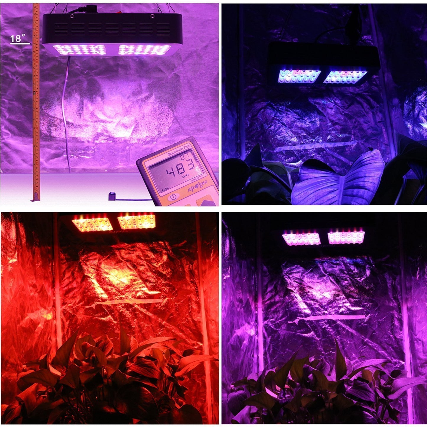 Niello® LED Plant Light 300W Led Grow Lamp Optical Lens Series, Light UV IR Full Spectrum Growing Light Plant Light with Veg & Bloom for Indoor Plants, Vegetables, and Flowers