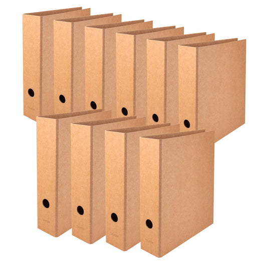 Falcon 10 Pack Vegan Folder Pure Nature. Made in Germany. 8cm wide DIN A4 Brown file folder office folder cardboard folder slot folder