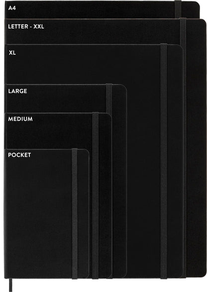Moleskine - Cahier Journal - Set of 3 notebooks with lined pages - Cardboard cover with visible cotton stitching - Myrtle color - Very large format 19 x 25 cm - 120 pages.